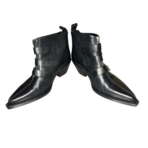 R13 Ankle Three Buckle Boot Black Leather sz 38 $995 - Picture 6 of 14